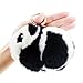KUMEED Panda Fur Pompom Rex Panda Fuzzy Panda Keychain Bag Pendant for Women