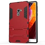 Xiaomi Mi Mix Case, TopAce Slim Robot Armor Stand Shockproof Hybrid Rugged Rubber Hard back Case For Xiaomi Mi Mix (Red)