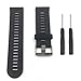 HWHMH 1PC Replacement Silicone Bands With 2PCS Pin Removal Tools For Garmin Fenix 3 / Garmin Fenix 3 HR (No Tracker, Replacement Bands Only) (Black)
