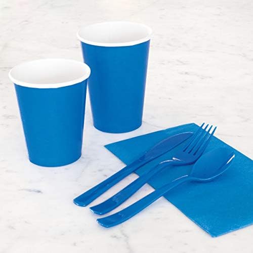 Vibrant Royal Blue Solid Paper Cups (9oz) 14 Count - Vibrant, Eco-Friendly Disposable Drinkware for Parties and Events - Image 4
