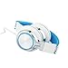 Intone Ms200 Stereo Low Bass Folding and Adjustable Headphone Earbuds - White / Blue