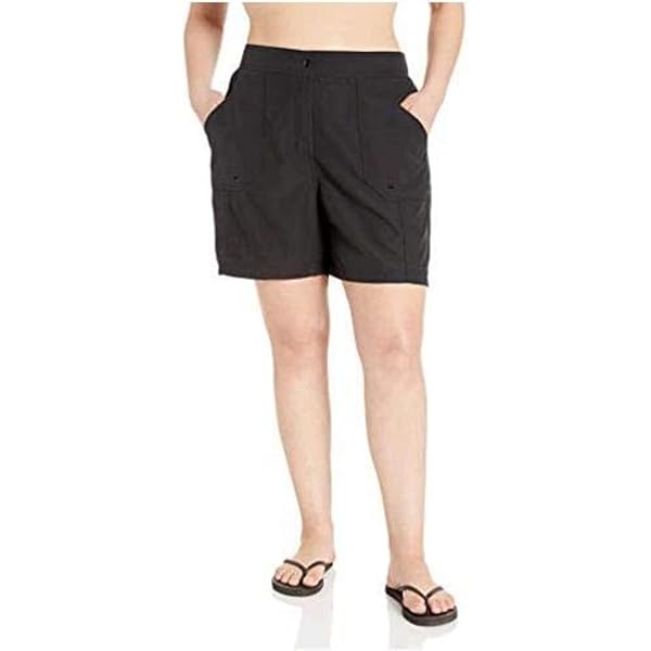 Maxine Of Hollywood Women's Plus-Size Woven Board Shorts - Solid Swimsuit Bottom With Lining & Pockets