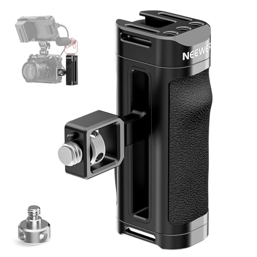 NEEWER Side Handle for Camera Cage, Lightweight ABS + PC Side Handgrip with Nonslip Contoured Silicone, 3/8