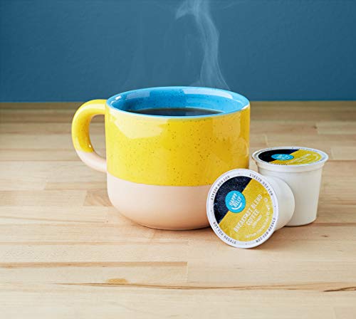 AMAZON BRAND – HAPPY BELLY LIGHT ROAST COFFEE PODS, BREAKFAST BLEND, COMPATIBLE WITH KEURIG 2.0 K-CUP BREWERS, 100 COUNT