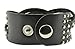 Unisex Metal Spike Studded Punk Rock Wide Strap PU Leather Bracelet (Braided Wrap)