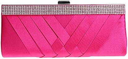 Woven Silk Satin Wedding Bridal Clutch Purse Fashion Women's Evening Handbag