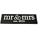 Mr & Mrs Est. 2016 Vintage Wood Sign for Wedding Decoration, Prop, Gift or Wall Decor -- PERFECT WEDDING GIFT! (lowercase)