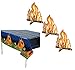Beistle Premium 3-D Campfire Centerpiece (3-Pack) & Campfire Adventure Tablecover | Children's Reusable Party Decoration | Camping, Western Party, Cowboys & Indians and More