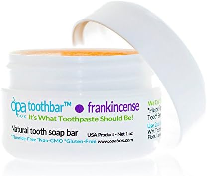 Natural Tooth Soap, Frankincense Natural Toothpaste Soap Bar • Opa Toothbar (1oz)