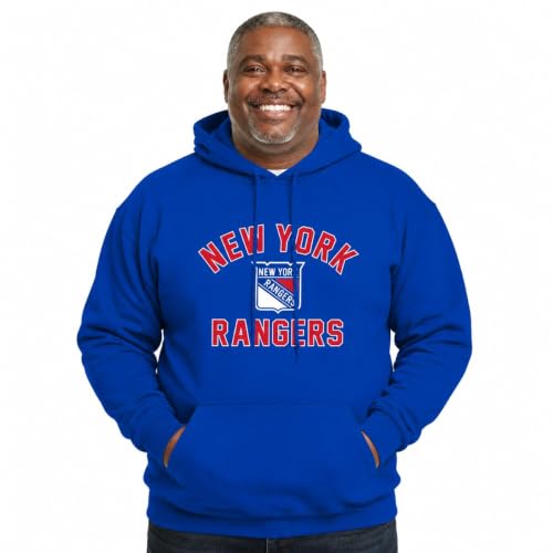 New York Rangers NHL Gameday Hoodie Pullover Sweatshirt Men… at Amazon