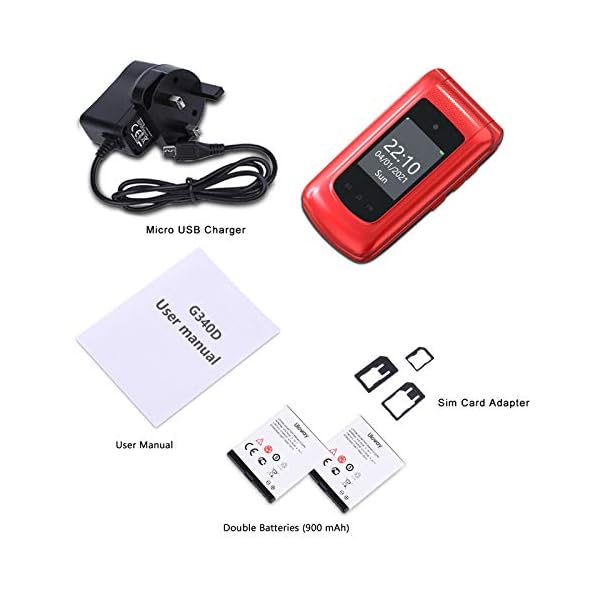 Uleway-Big-Button-Mobile-Phone-for-Elderly-Unlocked-Senior-Mobile-Phone-Easy-to-Use-Pay-as-You-Go-Flip-Phone-with-SOS-Emergency-Button-Loud-Speaker-24-177-Dual-Screen Uleway Unlocked Flip Phone Sim Free, Big Button Mobile Phone for Elderly Easy to Use Pay as You Go Basic Mobile Phone…