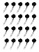 LGEGE 20Pcs NEW Black Keys-ids-badges ID Badge Key Card Name Tag Holders（Retractable Reel）with Belt Clip