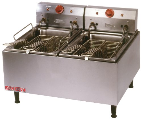 Click Here to See More Images Grindmaster-Cecilware ELT500 Countertop Medium Duty 4-Inch Leg Twin Electric Fryer, 15-Pound