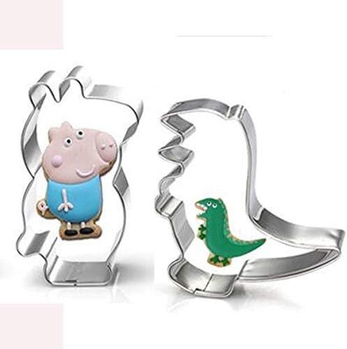 George and Dinosaur Stainless Steel Biscuits Cut Fruit Cutting Set Baking Mold