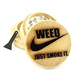 Weed Engraved Premium Natural Wooden Grinder Item # PW81816-26