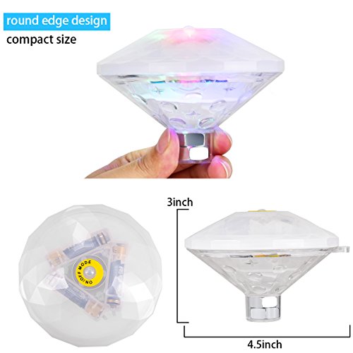 Bath Toys, Bath Lights for the Tub(7 Lighting Modes), Alrigon Bathtub Led Light Toysï¼ŒWaterproof Colorful LED Bath Toysï¼ŒFloating Lights for Bathtub Swimming Pool Party Bathroom Pond Spa