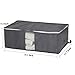 Surblue Under Bed Storage Organizer Large Capacity with Handle Clear Window (Gray)