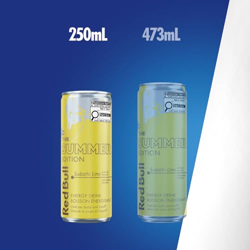 Red Bull Energy Drink,Summer Edition, Sudachi Lime, 250ml (24 Pack)