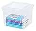 IRIS USA FB-SQ Letter Size File Cube Box, Small, Clear
