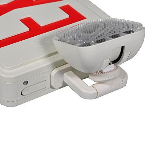 Goodyo Led Emergency Exit Sign & Light Fixture With Red Letters,Emergency Lighting Unit And Ni-Cad Battery Back up in One Compact