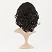 MapofBeauty 14 Inch/35cm Charm Side Bangs Fluffy Synthetic Curly Short Hair Wig (Black)