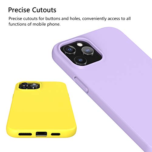 ivoler Pack de 10 Coque pour iPhone 12 Pro/iPhone 12, Mince Souple TPU Silicone Housse Etui Coque de Protection (Noir, Vert Foncé, Vert Clair, Bleu, Orange, Vin Rouge, Rouge, Jaune, Violet, Marron)