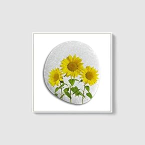 Framed Canvas Wall Art for Living Room, Bedroom Flower on Cobblestone Canvas Prints for Home Decoration Ready to Hanging - 16x16 inches