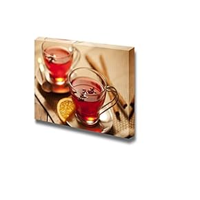 Canvas Prints Wall Art - Inviting Warm Spicy Drink with Ingredients in Glass Cup | Modern Wall Decor/Home Decoration Stretched Gallery Canvas Wrap Giclee Print & Ready to Hang - 12" x 18"