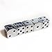 5Pcs D6 16mm Metal Alloy Custom & Unique Six-Sided Dice - 3 Types Highly Polished Premium Edition (Silver Body with Deep Blue pips)
