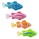 genmine Robot Fish Swimming Fish Toy Water-Activated Magical Electronic Pets Toy Kids Children Gifts Pack of 4 (Random Color)