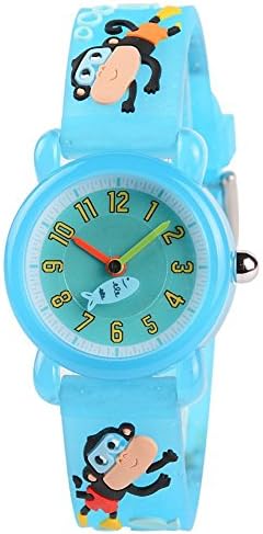 Toddler Kids Children Watch,3D Cute Cartoon Silicone Band Wristwatches Time Teacher Gifts Watches for Kids Girls Toddlers