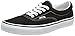 Vans 0EWZBLK Unisex Era Canvas Skate Shoes, Black, 9 M US Women / 7.5 M US Men                                                      