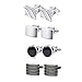 Yadoca 4 Pairs Men Brass/Stainless Steel Cufflinks Set Unique Wedding Business Classic Cufflinks