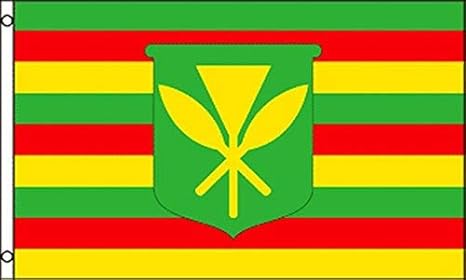 Zudrold Bandera de Hawaii Kanaka Maoli 3 'x 5' Banderas de nativos