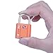Forge Small TSA Approved Luggage Locks: Ultra Secure Dimple Key Travel Locks Alloy Body. for Luggage, Travel Cases, Backpacks, Orange 4 Pack.