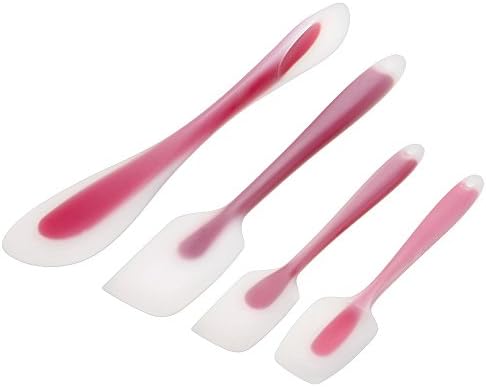 Spatula,Xpatee 4-pieces Heat-Resistant Baking Spatulas Non-stick Flexible Rubber Spatulas (Purple)