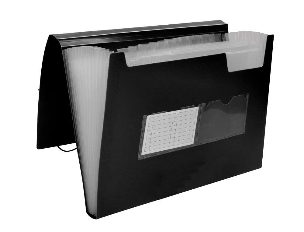 Folder liderpapel Classifier Bellows Polypropylene din a4 Black Opaque 13 Departments