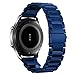 Shangpule Compatible for Gear S3 Bands, Galaxy Watch 3 45mm Band Galaxy Watch 46mm Bands, 22mm Stainless Steel Metal Replacement Strap Bracelet (Blue)