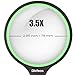 Dicfeos Shatterproof 3.5X Magnifying Glass for Reading and Hobbies, 75mm Non-Scratch Glass Lens, Thickened Rubbery Frame, 4.3oz Lightweight