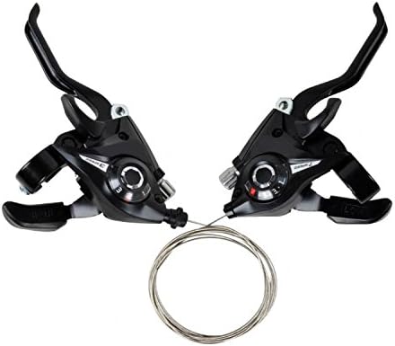 HZTech Bike Shift Levers, 3x7 Speed Shifter Brake MTB Bike Brake Lever Combo with Inner Shift Cable (1 Pair)