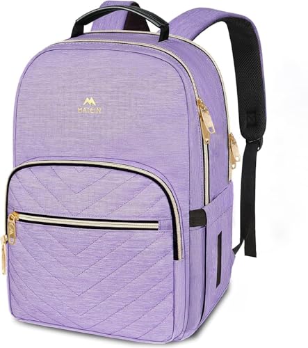 MATEIN Laptop Backpack for Women, 15.6 inch Travel Work Backpack School College Rucksack for Girls with USB Port Casual Daypack Water Resistant, Styli
