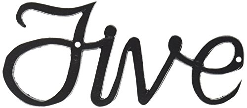 Montague Metal Products Small Script House Number, Five