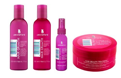 Lee Stafford Hair Growth Treatment, Shampoo, Conditioner & Leave In Treatment Set by Lee Stafford