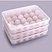 Eslite Covered Egg Holder,Eggs Dispencer for 24 Eggs - Clear
