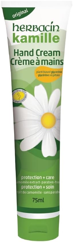Herbacin Wuta Kamille Hand Cream 75ml Tube Chamomile Soothes Protects Hands