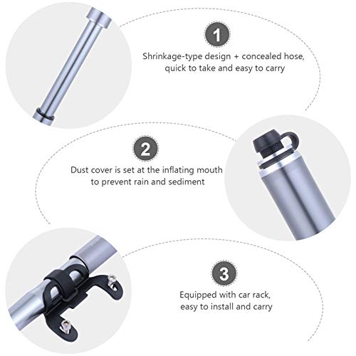 CLISPEED Mini Fietspomp Draagbare Hogedruk Handfiets Luchtpomp Frame Gemonteerde Bmx Racefiets Bandenpomp Fietsen… - Image 7