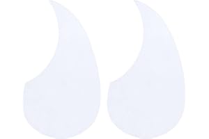 MECCANIXITY Acoustic Guitar Pickguard Fit 38Inch Self Adhesive Right Handed Acoustic-Electric Guitar Parts Water Drop Shape Transparent 2 Pack