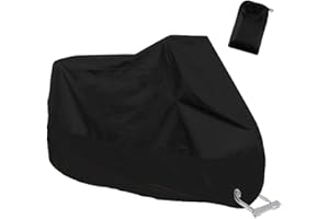 KAPOO Outdoor Waterproof Motorcycle Cover Snow Bike Cover for Harley Davidson Honda Suzuki Kawasaki Yamaha and All Motors, 19