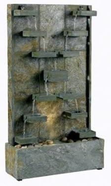 Kenroy Homes 50375SL Watercross Outdoor Floor Fountain, Natural Slate