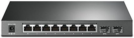 Tplink T1500G10Ps Jetstream 8Port Gigabit Poe Smart Switch With 2 Sfp Slots, 53W